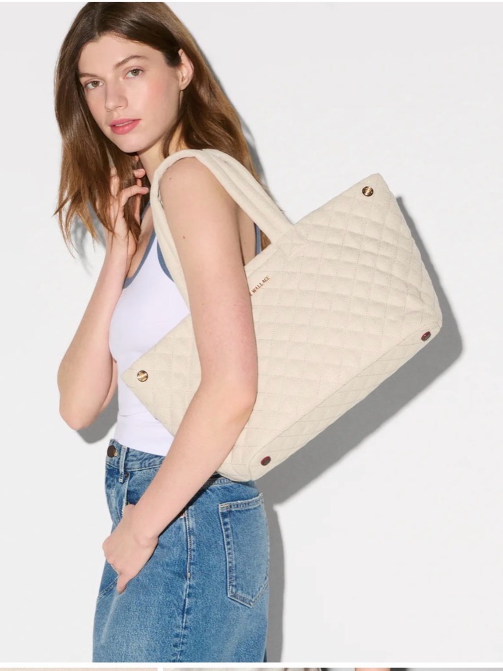 MZ Wallace Metro City Tote - Light Gold Pearl - Picture 11 of 15